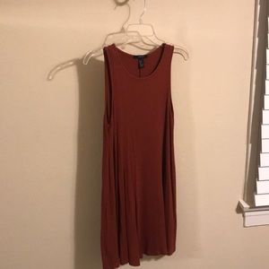 Burnt orange swing dress
